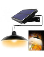 Lampă solara suspendata cu 2 becuri LED, telecomanda, 50W