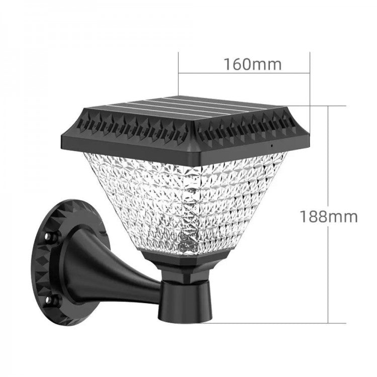Lampă solara de perete, lumina calda si RGB, cu telecomanda, hexagonala, 6w