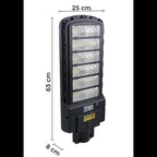 Lampă Solara Stradala, Dreptunghiulara 600W cu 12 Celule Telecomanda si Suport Metalic, Lumina Puternica