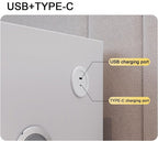 Noptiera Smart Multifunctionala, iluminare LED tactil cu 3 culori, incarcare wireless si USB
