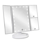 Oglindă cosmetica LED extensibila, buton tactil