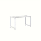 Suport cuptor microunde cu raft superior 57.5x26x31 cm, organizator Bucătărie metalic, alb/negru