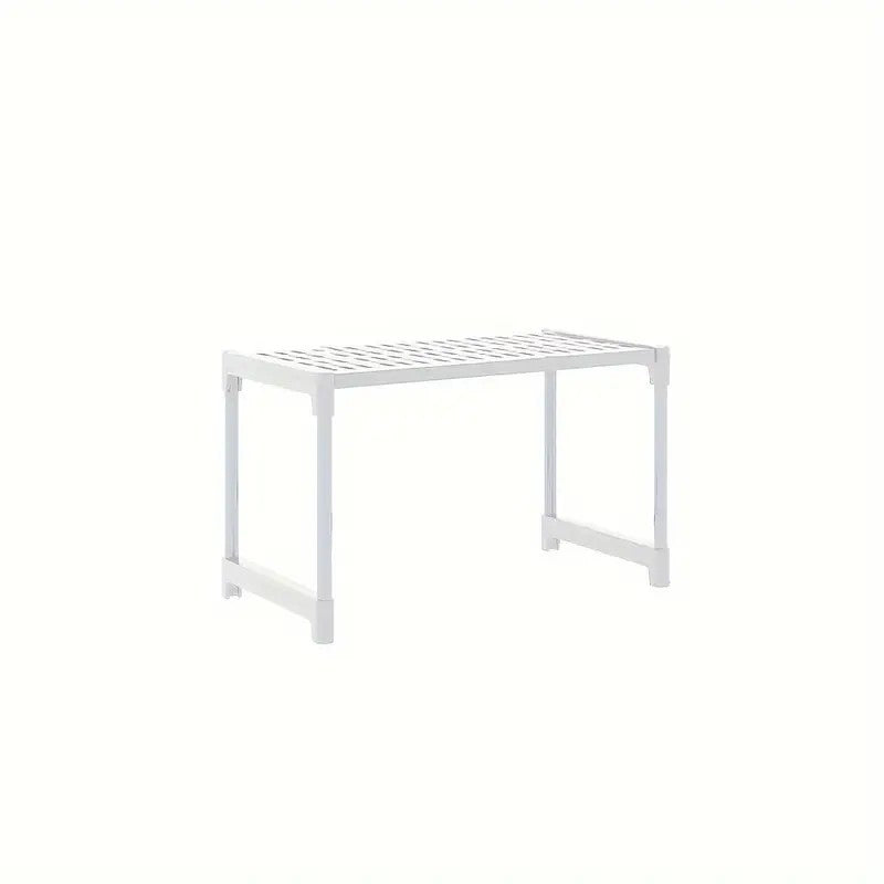 Suport cuptor microunde cu raft superior 57.5x26x31 cm, organizator Bucătărie metalic, alb/negru