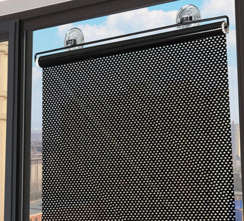 Parasolar auto cu ventuze, retractabil, negru, pentru parbriz sau geamuri laterale Imagine secundară a produsului