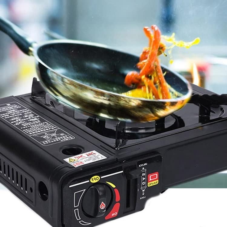Aragaz portabil camping, aprindere automata, negru Imagine secundară a produsului