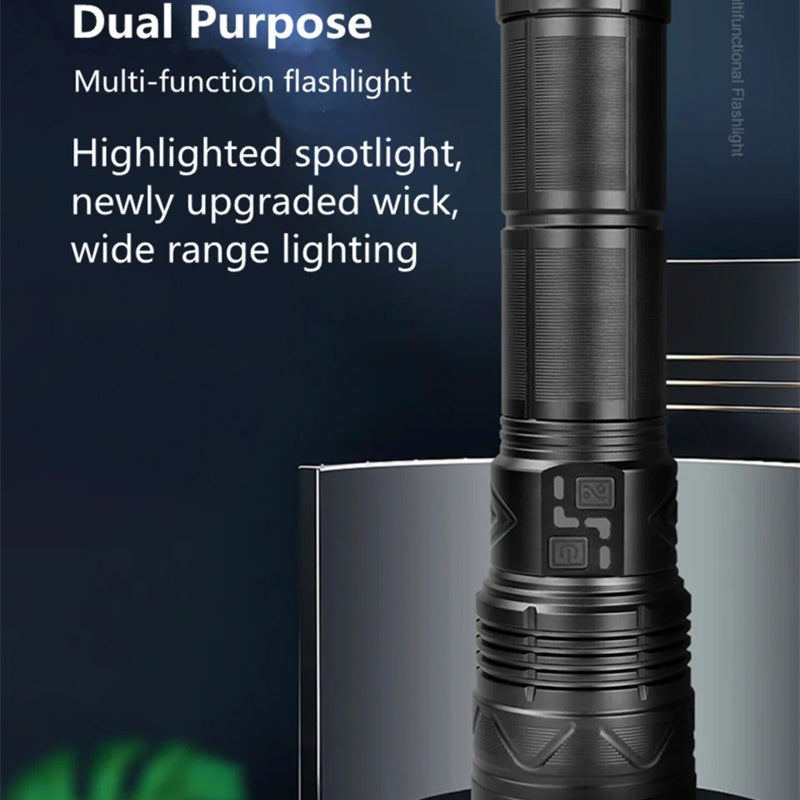 Lanterna profesionala cu LED laser, incarcare Type-C, 4 acumulatori inclusi