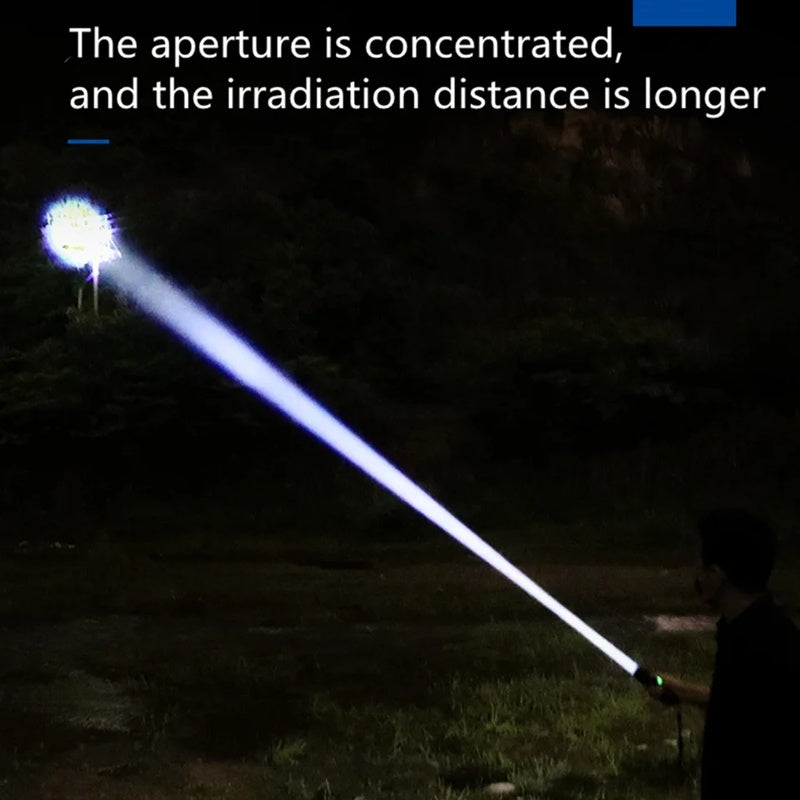 Lanterna profesionala cu LED laser, incarcare Type-C, 4 acumulatori inclusi