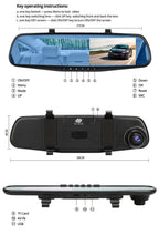 Oglindă retrovizoare 4.5 inch cu camera HD 1080P, DVR auto, cu microfon si difuzor incorporate + camera