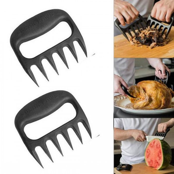 Set 2 gheare pentru carne si preparate pulled pork 11 x 11 x 2, 5 cm, Bear Paws
