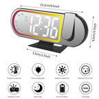 Ceas digital cu proiectie, design minimalist si futurist, afisaj LED