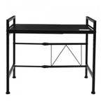 Raft metalic cuptor cu microunde, negru, etajera ajustabila, organizator Bucătărie, 40-60 x 36.5 x 45 cm