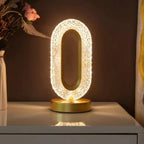 Lampă Diamond Crystal LED cu 3 temperaturi de culoare, alb rece, alb cald, neutru, culoare auriu