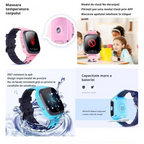 Ceas smartwatch LT25 pentru copii, cu GPS, 4G