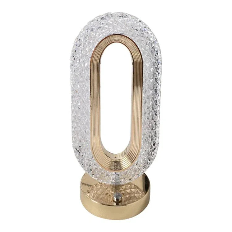 Lampă Diamond Crystal LED cu 3 temperaturi de culoare, alb rece, alb cald, neutru, culoare auriu