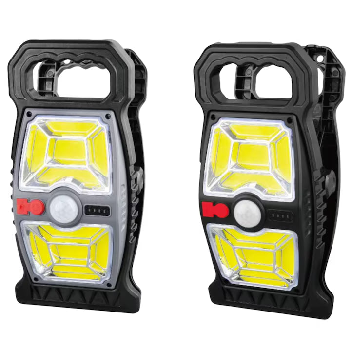 Lampă LED Solara cu senzor de miscare si clip de prindere, Iluminarea utomata, USB Type-C, IP65
