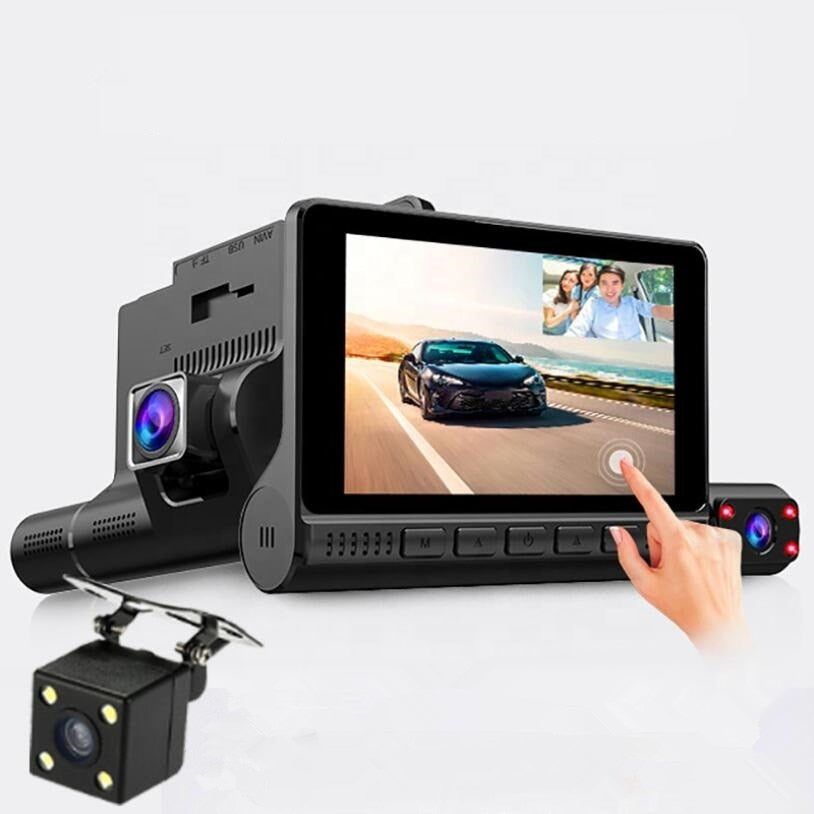 Camera auto DVR, 3 camere, video Full HD 1080 x 1920, Ecran tactil Imagine principală a produsului