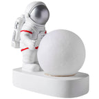Lampă LED Astronaut cu Luna – Veioza ambientala pentru copii si decor modern