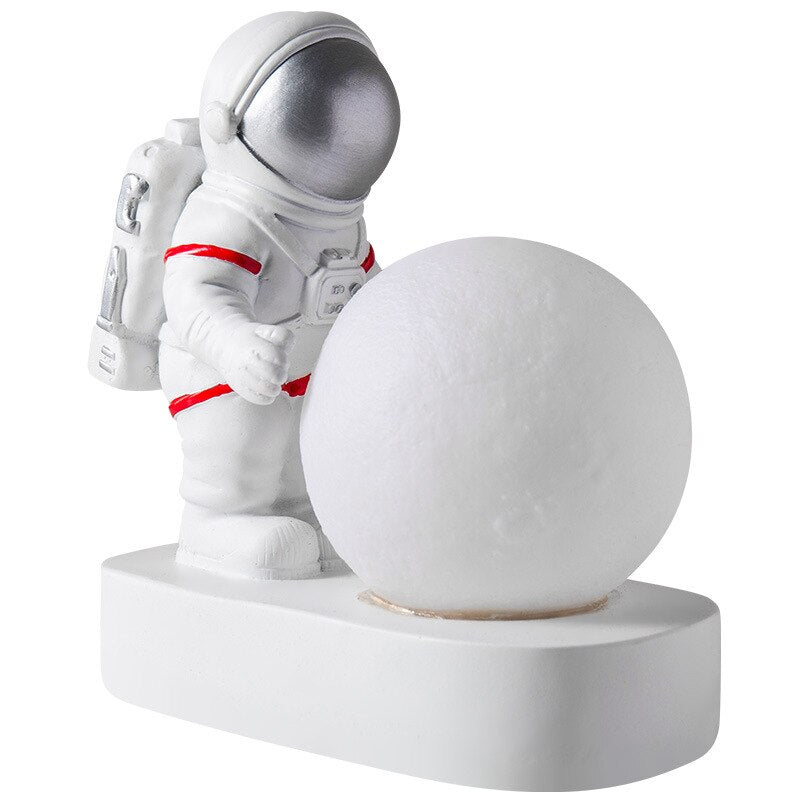 Lampă LED Astronaut cu Luna – Veioza ambientala pentru copii si decor modern