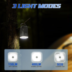 Pompa de aer electrică portabilă cu lanternă LED – 3 moduri luminoase, 5 duze, USB reîncărcabilă