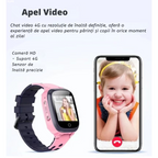 Ceas smartwatch LT25 pentru copii, cu GPS, 4G