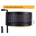 Etajera multifunctionala cu 3 rafturi metalice rotative, 60x34cm