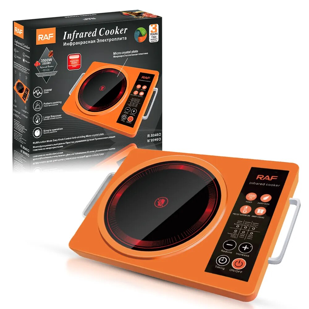 Plita Electrica cu Control Tactil, Plita de Gatit cu Incalzire Radianta Infrarosu, 3500W