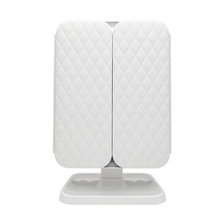 Oglindă Cosmetica cu LED pentru make-up zoom 2X 3X, lumina reglabila, buton touch, USB, alb