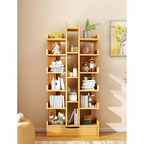 Biblioteca Tree of Knowledge cu 18 rafturi si sertar, 51x18x168cm