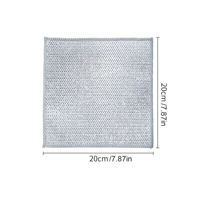 Set 10 lavete cu dublu strat, din fibra abraziva pentru vase, utilizare umeda si uscata