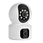 Camera dubla de supraveghere, 3MP, WIFI, Rotire 360°, HD, Senzor miscare, Alb/Negru