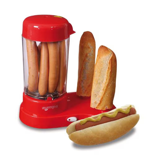Aparat pentru preparat Hot Dog, 450W, Rosu pentru Bucătărie Practică