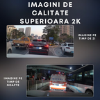 Camera video auto DVR 2K, cartela SIM 4G, monitorizare parcare 24h