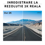 Camera video auto DVR 2K, cartela SIM 4G, monitorizare parcare 24h