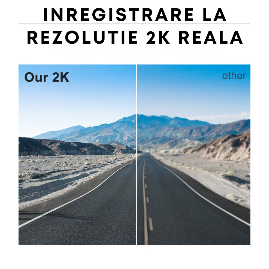 Camera video auto DVR 2K, cartela SIM 4G, monitorizare parcare 24h