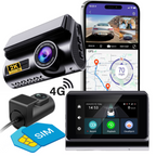 Camera video auto DVR 2K, cartela SIM 4G, monitorizare parcare 24h