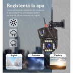 Cameră de supraveghere Tripla WIFI, 12MP, Exterior/Interior