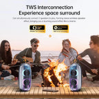 Boxa Portabila Bluetooth, Design Transparent cu Lumini RGB si Sunet Puternic