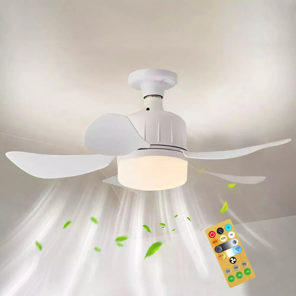 Ventilator de tavan cu LED, 40W, control de la distanta, 52cm x 20cm, alb Imagine principală a produsului
