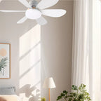 Ventilator de tavan cu LED, 40W, control de la distanta, 52cm x 20cm, alb