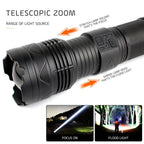 Lanterna profesionala cu LED laser, incarcare Type-C, 4 acumulatori inclusi
