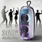 Boxa Portabila Bluetooth, Design Transparent cu Lumini RGB si Sunet Puternic