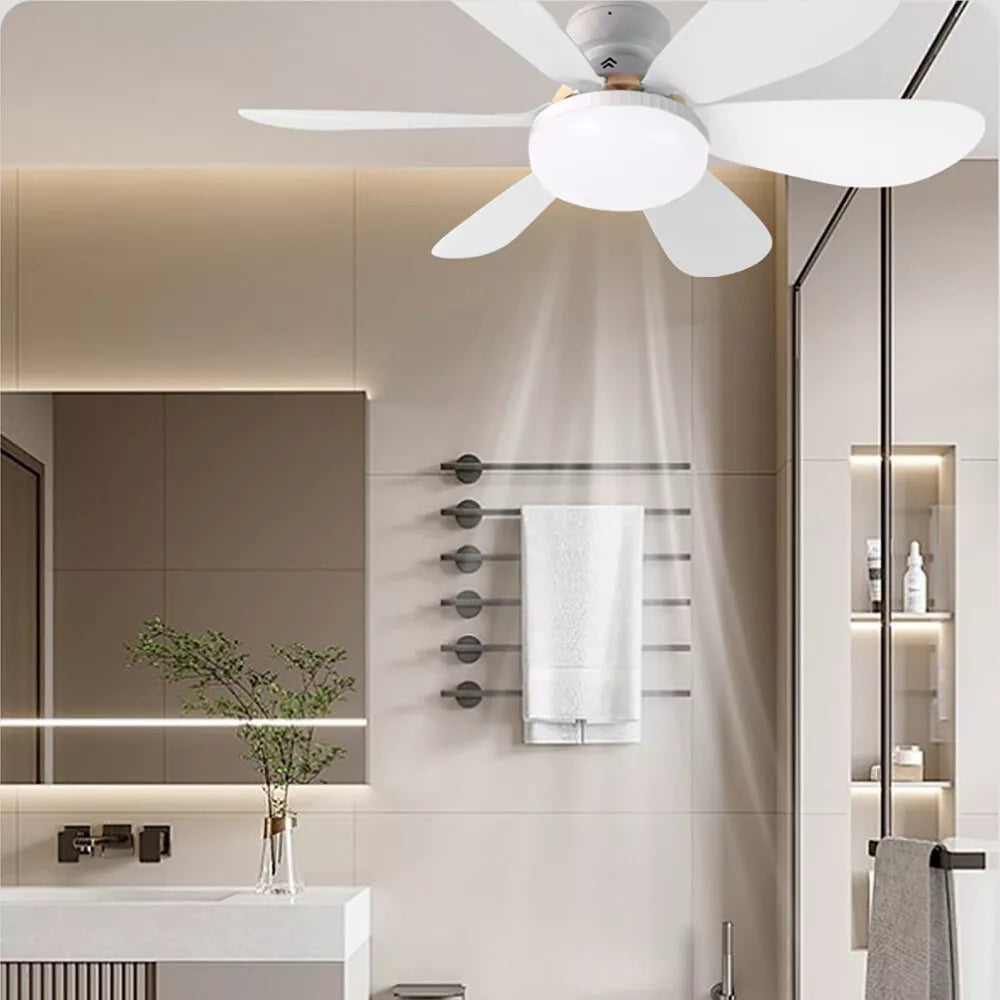 Ventilator de tavan cu LED, 40W, control de la distanta, 52cm x 20cm, alb Imagine secundară a produsului