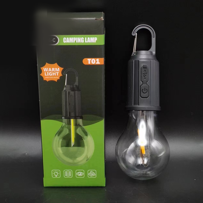 Set 4 becuri LED Retro cu decor de iluminare, pentru camping în Aer Liber, suspendate cu incarcare Tip-C Fast