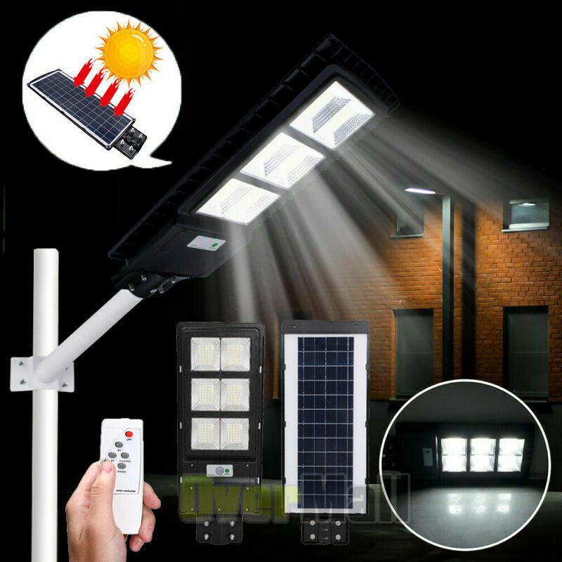 Lampă stradala proiector LED cu panou fotovoltaic + telecomanda si senzor, 120W/200W/300W