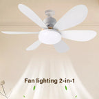 Ventilator de tavan cu LED, 40W, control de la distanta, 52cm x 20cm, alb