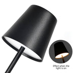 Lampă de masa wireless, metalica, cu touch, reincarcabila USB-C, 3 moduri iluminare, 3.5W