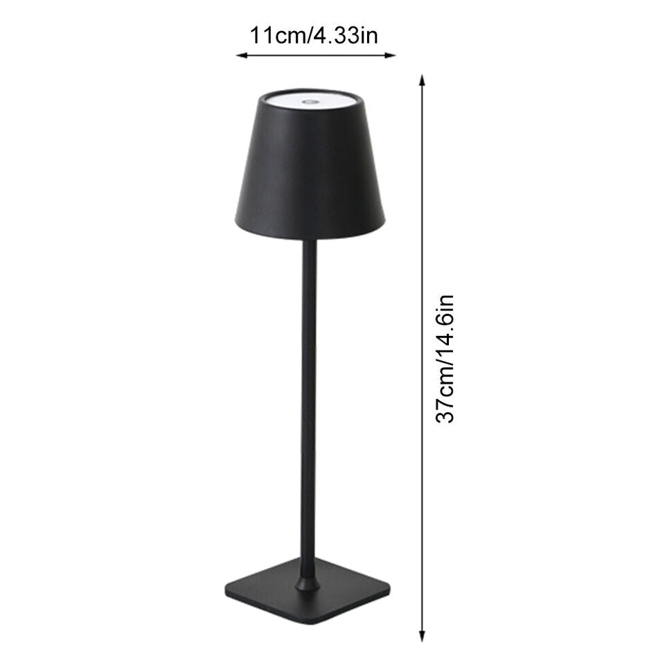Lampă de masa wireless, metalica, cu touch, reincarcabila USB-C, 3 moduri iluminare, 3.5W