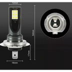 Set 2 becuri auto LED H7 – 12 LED-uri SMD, 120W, lumina alba 6000K