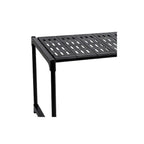 Suport cuptor microunde cu raft superior 57.5x26x31 cm, organizator Bucătărie metalic, alb/negru