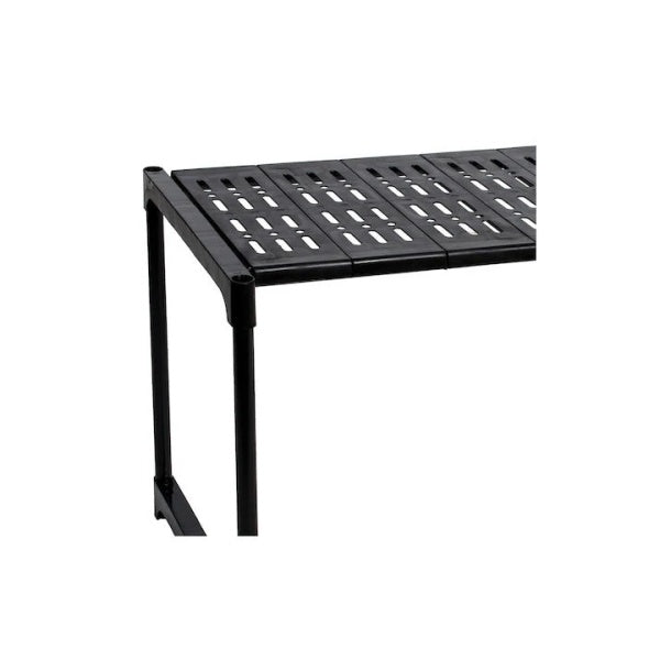 Suport cuptor microunde cu raft superior 57.5x26x31 cm, organizator Bucătărie metalic, alb/negru